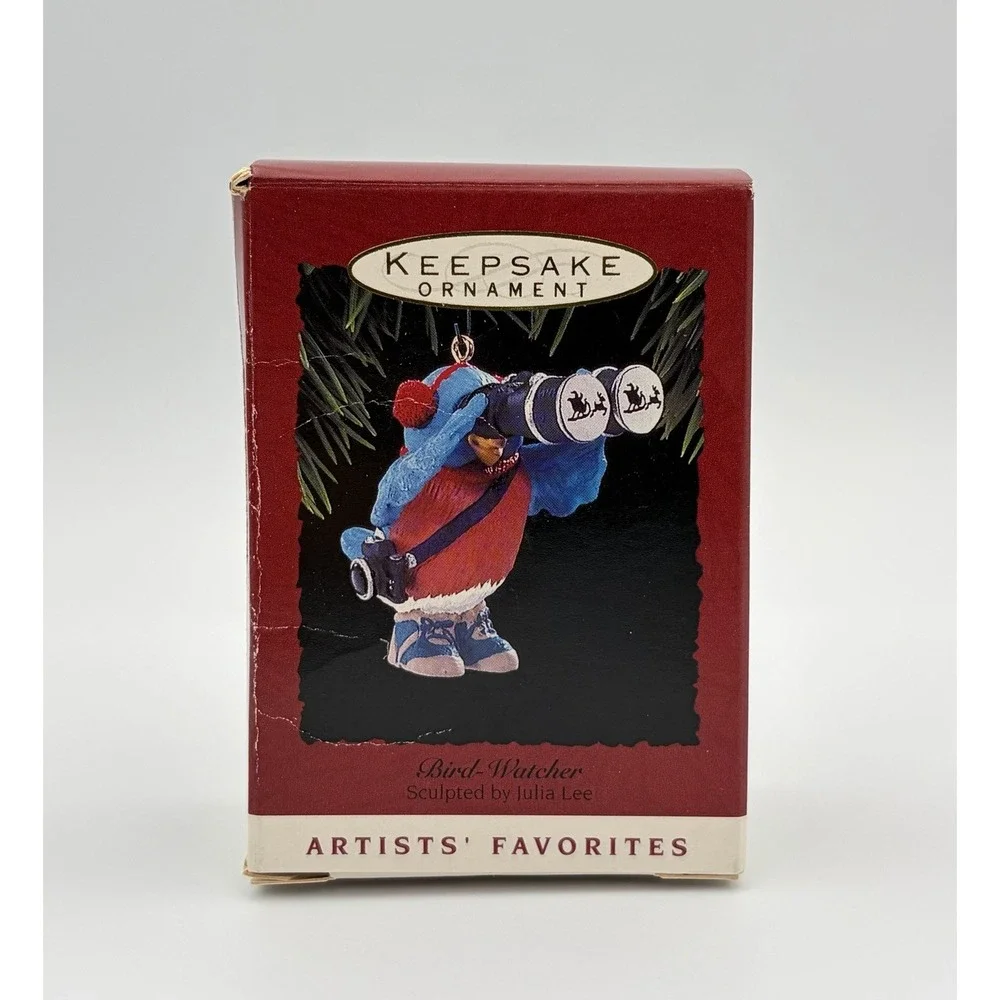 Hallmark Keepsake Ornament Bird Watcher 1993 Bluebird QX525-2 Vintage